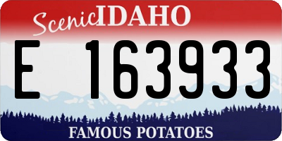 ID license plate E163933