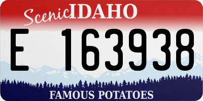 ID license plate E163938