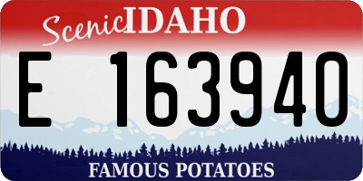 ID license plate E163940