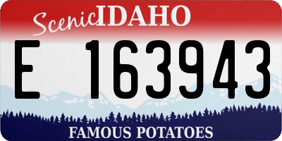 ID license plate E163943