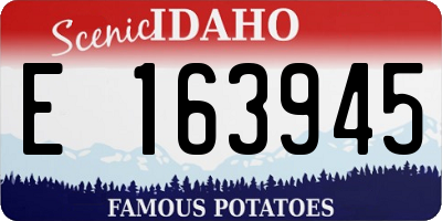 ID license plate E163945