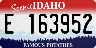 ID license plate E163952