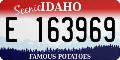ID license plate E163969