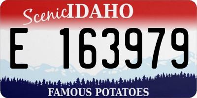 ID license plate E163979