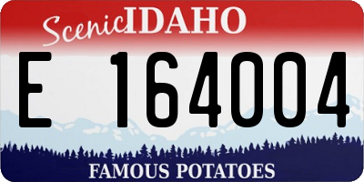 ID license plate E164004