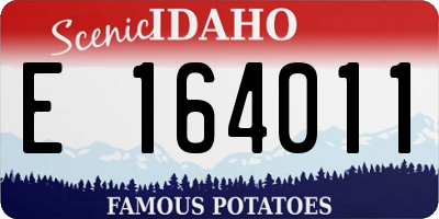 ID license plate E164011