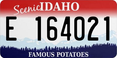 ID license plate E164021