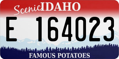 ID license plate E164023