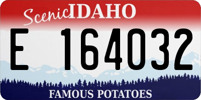 ID license plate E164032