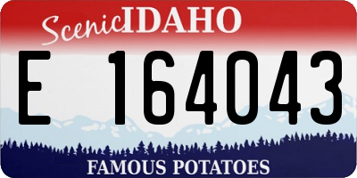 ID license plate E164043