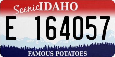 ID license plate E164057