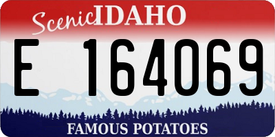 ID license plate E164069