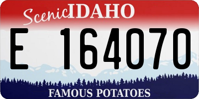 ID license plate E164070