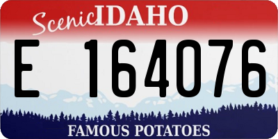 ID license plate E164076