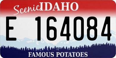 ID license plate E164084