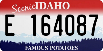 ID license plate E164087