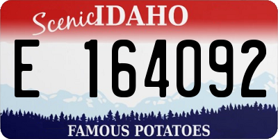 ID license plate E164092
