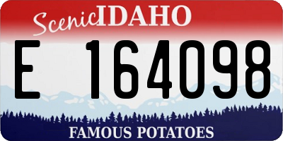 ID license plate E164098
