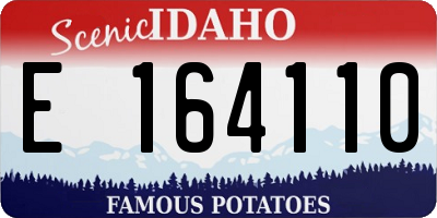 ID license plate E164110
