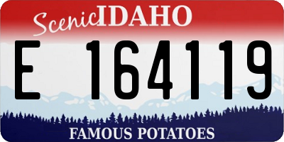 ID license plate E164119