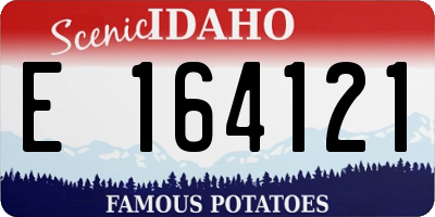 ID license plate E164121