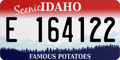 ID license plate E164122