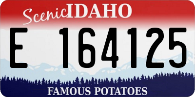 ID license plate E164125