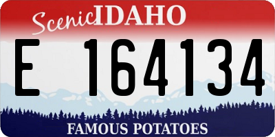 ID license plate E164134