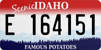 ID license plate E164151