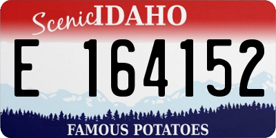 ID license plate E164152