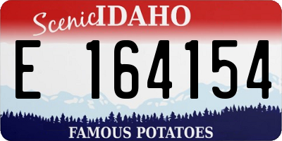 ID license plate E164154