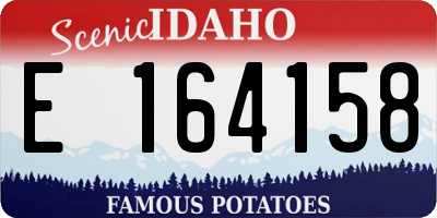 ID license plate E164158