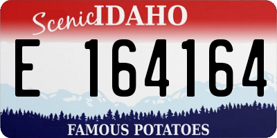 ID license plate E164164