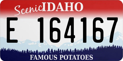 ID license plate E164167