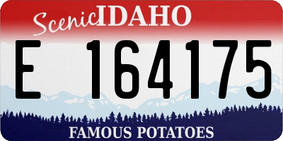 ID license plate E164175