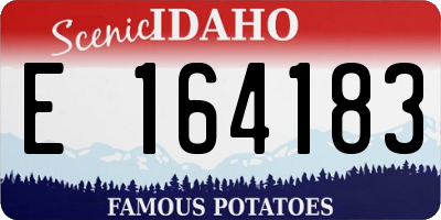 ID license plate E164183