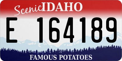 ID license plate E164189