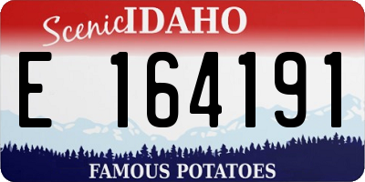 ID license plate E164191