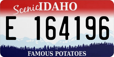 ID license plate E164196