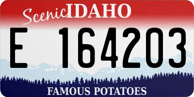 ID license plate E164203