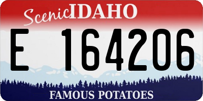 ID license plate E164206