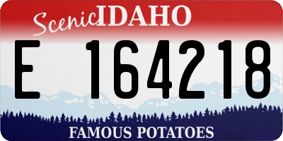 ID license plate E164218