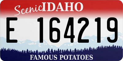 ID license plate E164219