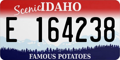 ID license plate E164238