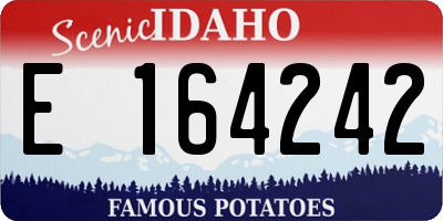 ID license plate E164242