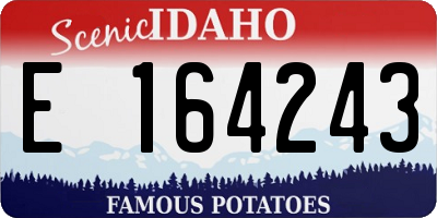 ID license plate E164243