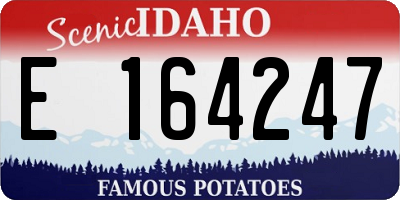 ID license plate E164247