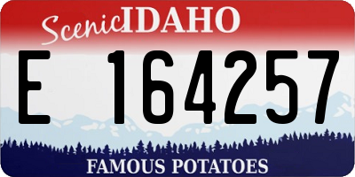 ID license plate E164257