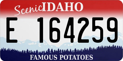 ID license plate E164259