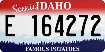 ID license plate E164272